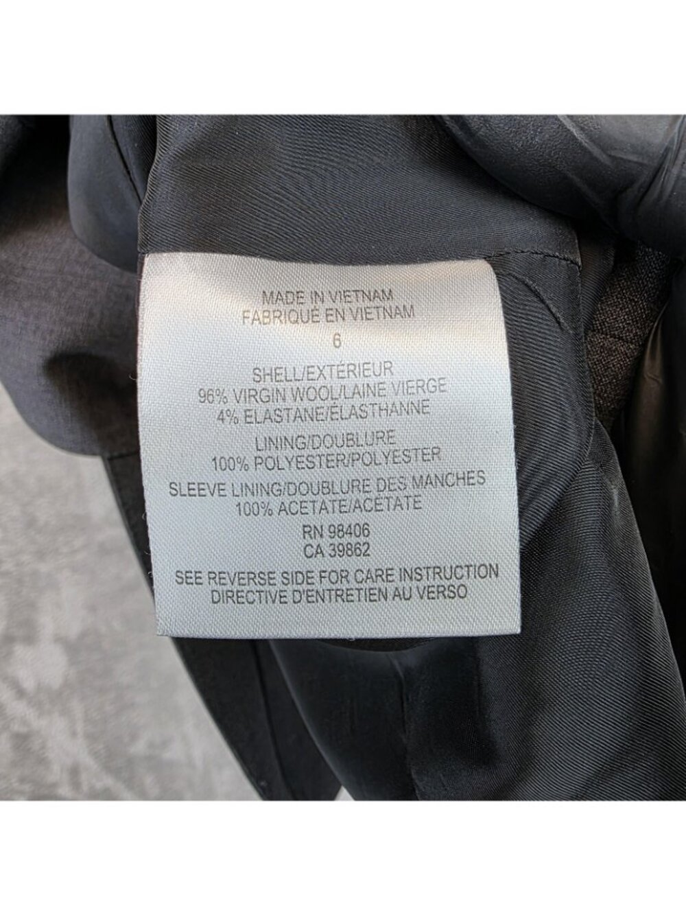 Theory Blazer Womens 6 Gray Virgin Wool Two Button Lined Slim Jacket Career - Picture 4 of 10